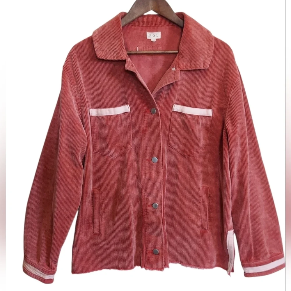 POL Cozy Corduroy Jacket with Pockets